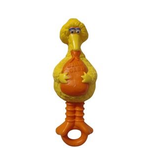 Vintage 1978 Sesame Street Big Bird w/‎ "Bird Seed" Bag Rattle Nostalgia